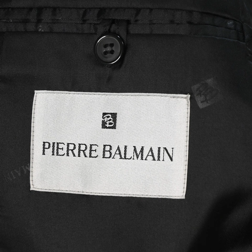 Esmoquin Pierre Balmain 42R 36x32 negro 100 % lana doble botonadura para hombre Foto 4 de 4