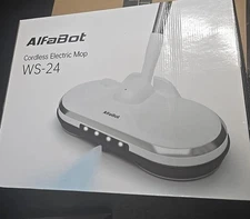 Cordless Electric Mop for Floor Cleaning, AlfaBot WS-24 Floor Scrubber CB