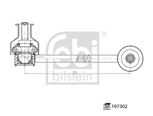 Stabilisateur febi bilstein 197302 en acier forgé pour une tenue de route premium
