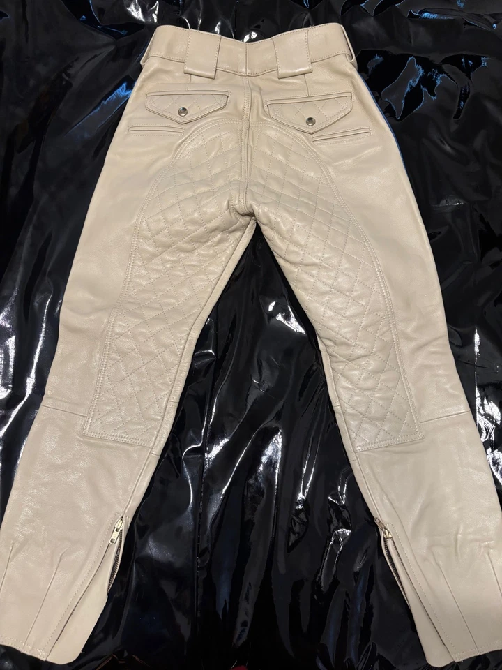 Pantalones de uniforme de cuero CHP de Rough Trade Gear, XS a XXS, acolchado trasero Foto 2 de 4