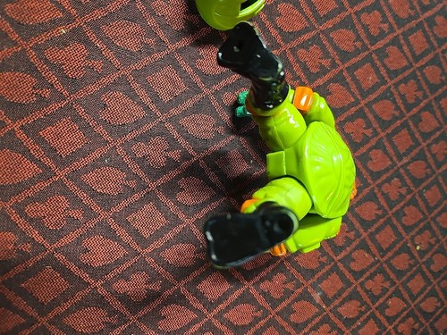 Figurina e casco TMNT Road Racing Mike 1994 vintage per Kowabunga Bike Playmate - Foto 4 di 5