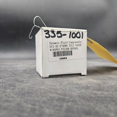 Dynamic Fluid Components DCI-20 2  SERV FILT GAUGE W/60PSI FILTER BYPASS 49069