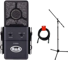 CAD Audio E100Sx Large Diaphragm Supercardioid Condenser Microphone+Stand+Cable