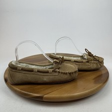 New Womens Minnetonka Casey Brown Suede Lined Comfort Casual Moccasins Size 6 M