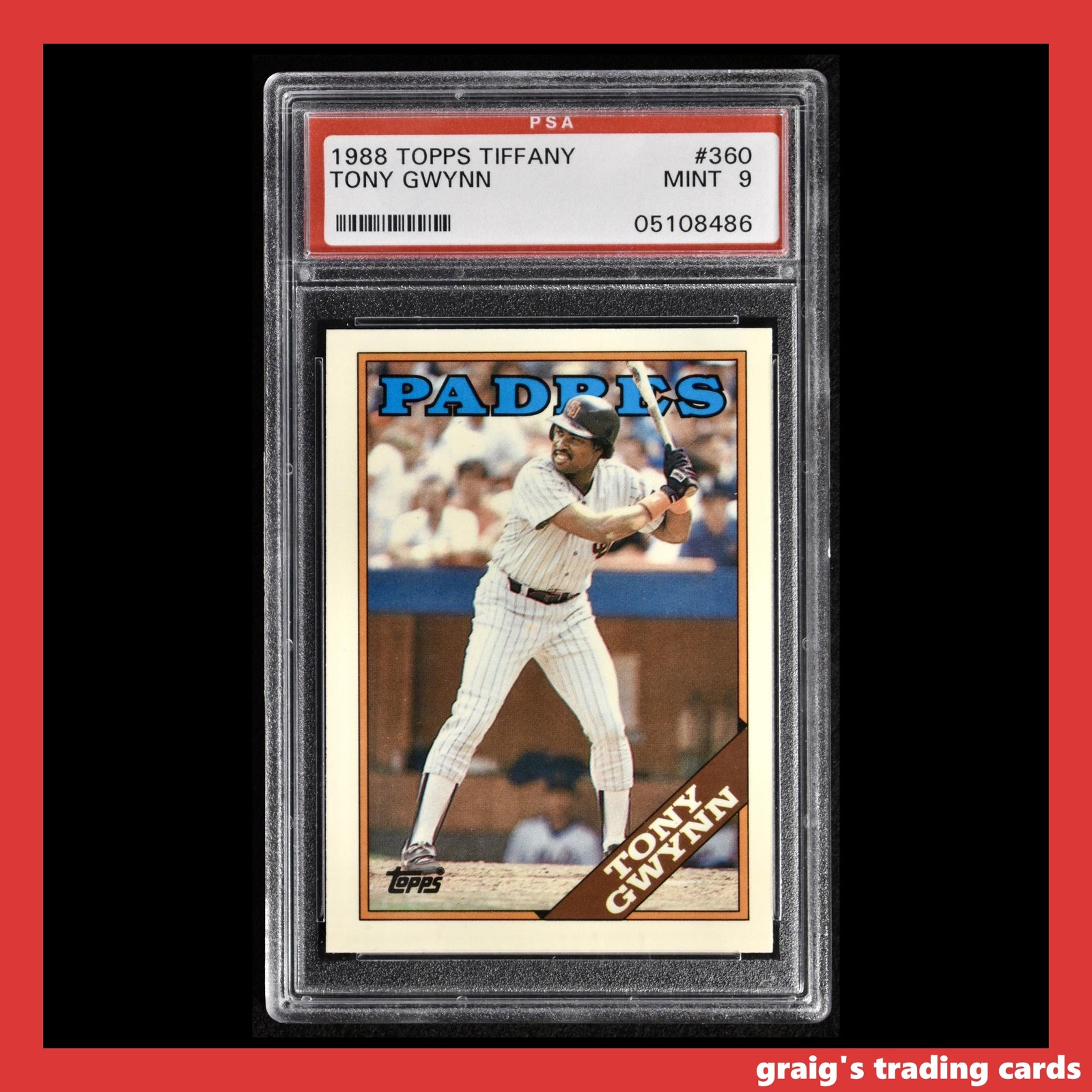 1988 Topps Tiffany Tony Gwynn #360 PSA 9 MINT