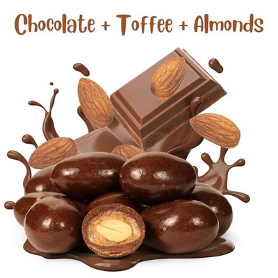Milk Chocolate Toffee Coated Almonds by It's Delish,2 Lbs