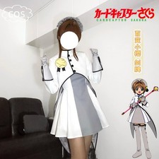 CCS Cardcaptor Sakura Kinomo Coat Dress Costume Gloves Hat Set Outfit Cosplay