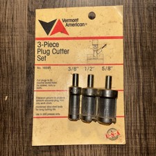 Vermont American Plug Cutter Set 3 pc. set. 3/8", 1/2", 5/8" wood  #16595