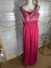 ALYCE PARIS Women  s Evening Dress Formal Gown Sz 0 Wedding Ball Pink Rhinestones