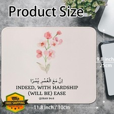 Pink Christian Mouse Pad Floral Bible Verse 11.8x9.8in Laptop Mat