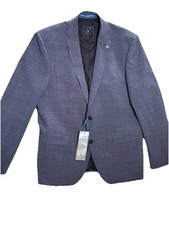 NWT Pierre Cardin Blue Notched Lapel Andre Future Flex Suit Jacket Sz 54