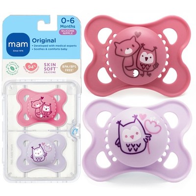 MAM Original Matte Baby Pacifiers 0-6 Months, Binky for Newborn Babies, BPA-Free