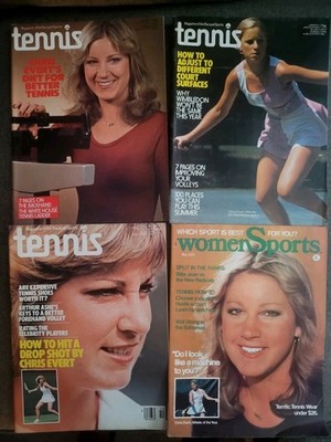 VTG May 1970's  Chris Evert  Women's Sports/Tennis Magazine Lot Newstand