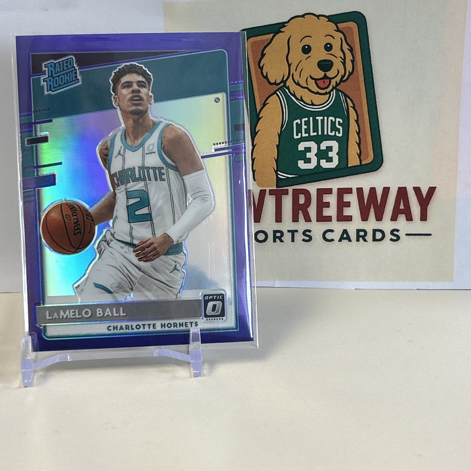 2020-21 Donruss Optic LaMelo Ball #153 Purple Holo Rated Rookie Card RC