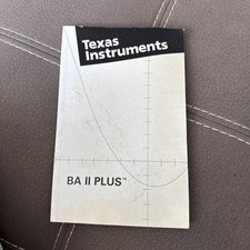 Texas Instruments BA II Plus calculator owner's manual ONLY 2002