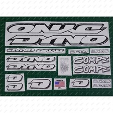 Dyno Compe GT White Black Decals Sticker BMX Old School Reproduction NEW SET