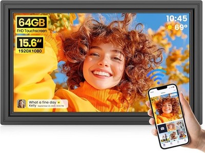 64GB 15.6'' Large Digital Picture Frame, Uhale WiFi Electronic Photo Frames