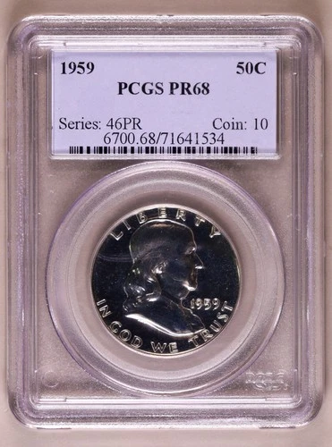 1959-P Franklin Half Dollar PCGS PF68 ***RARE PROOF COIN***