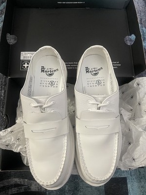 MM6 Maison Margiela x Dr. Martens 1461 Penton Loafers - Size 10- White - NEW