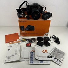 Sony Alpha A350 14.2MP DSLR Camera 18-70mm f3.5/5.6 Lens Boxed 2x Batteries