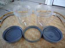 NutriBullet Magic Bullet NB-101B 10 oz. Cups (1 Handle) Replacement Set 2 w/Lids