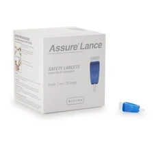 Assure Low Flow Safety Lancet 25 Gauge Needle 2.0 mm Depth 1 Box(s) 100 /Box