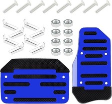 2pcs Non-slip Aluminum Alloy Car Pedal Covers For Automatic Transm Color Blue 2pcs Non-slip Aluminum Alloy Car Pedal Covers For Automatic Transm Color Blue