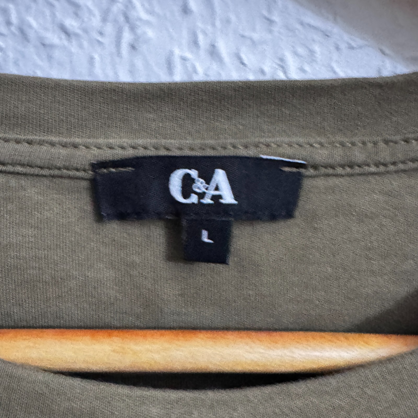 C&A Olive Green Grommet Neck Boxy Tea image 4