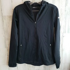 Women's Nike Golf Shield Full Zip Wind Jacket Size Small S Black 726154-010 LOGO