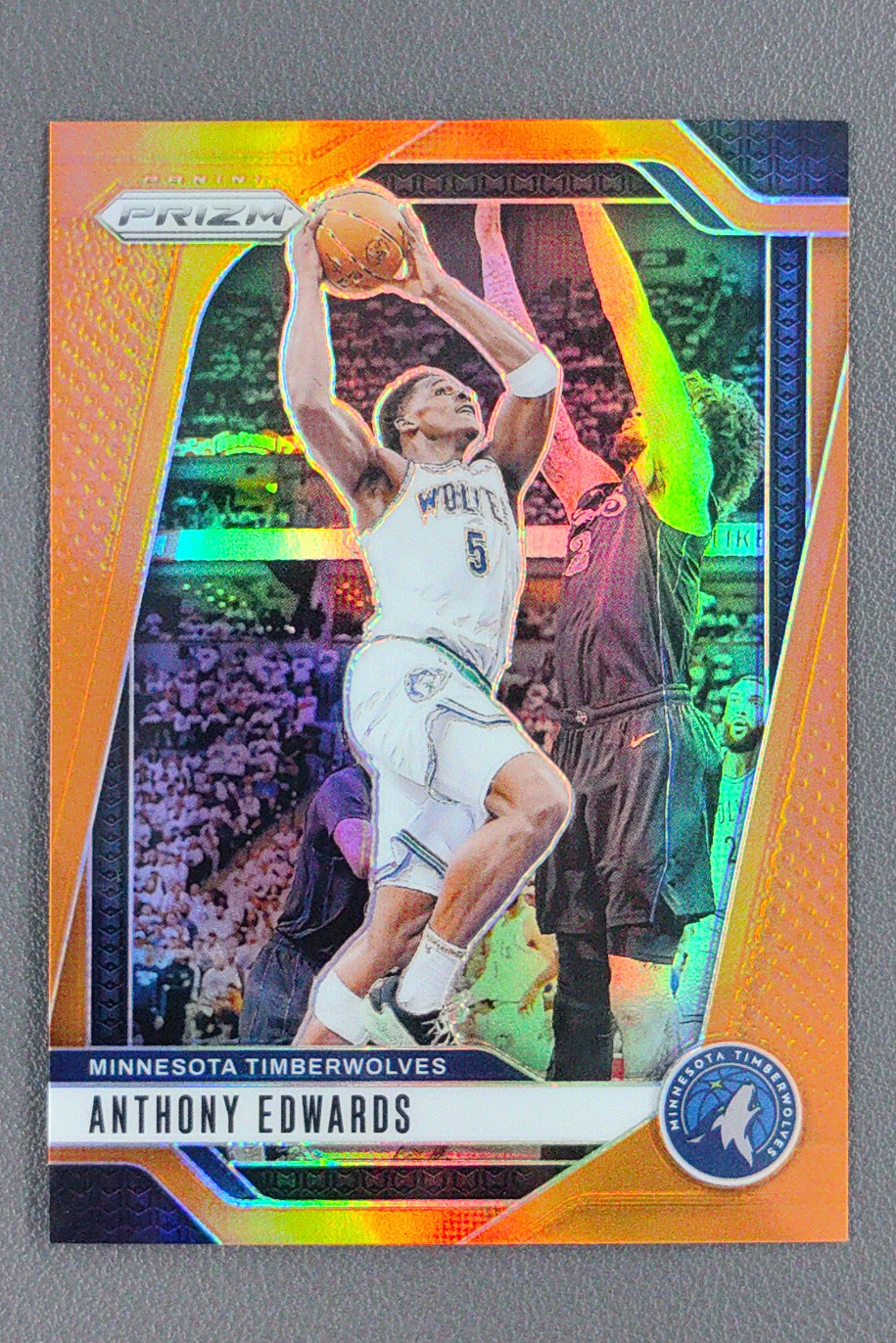 2024-25 Panini Prizm Anthony Edwards Orange /49 #100 Timberwolves