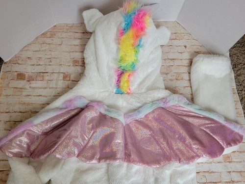 Adult Teen Plush Unicorn Pegasus Halloween Costume One Piece Size Small - Picture 4 of 5