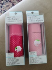 2 rouleaux de papier double face Martha Stewart Crafts Scrapbook PearlSolid et Print