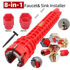 8 In 1 Faucet Sink Installer Home Multi Tool Pipe Wrench For Plumbers Homeowners