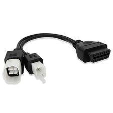 OBD2 Adapter 2-in-1 Cable, 4 pin 6 pin Plug OBD Diagnostic Adapter Cable, Fit...