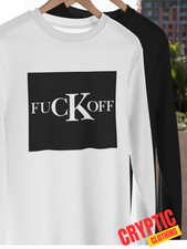 CAMISETA FUCK-OFF DEDO MEDIO Divertida Ruda Juramentación Ofensiva Diseñador Parodia CAMISETA