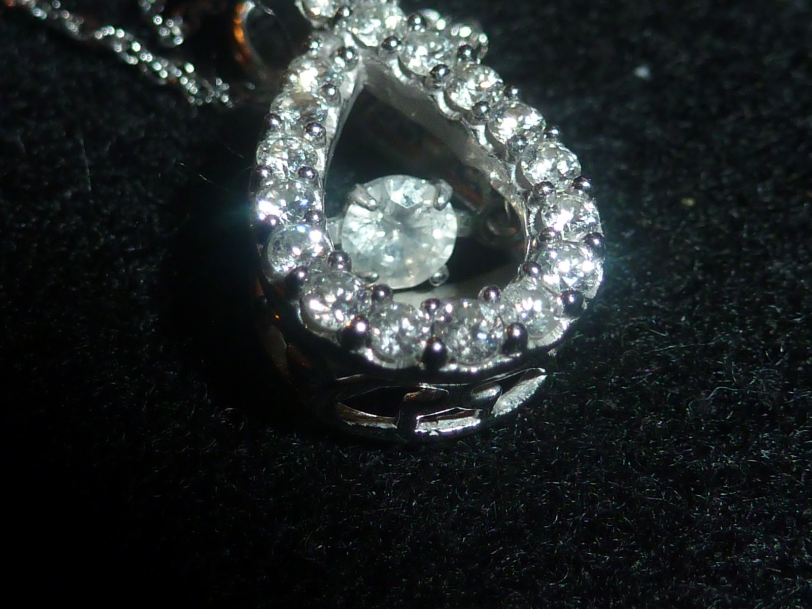 10K SOLID WHITE GOLD DIAMOND INFINITY PENDANT AND… - image 3
