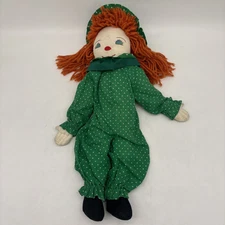 Vintage Handmade Red Hair Cloth Doll! 