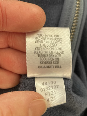 Garnet Hill Women's SMALL Trainer Hooded Sweatshirt Dress Blue