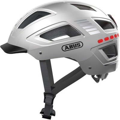 ABUS Hyban 2.0 LED Helmet - Signal Silver - Medium - 52 - 58cm A5692857