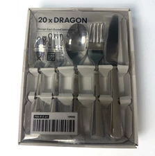 20 Piece IKEA Stainless Dragon Carl Gustaf Jahnsson Flatware Silverware Set