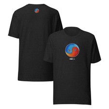 Double Front/Back Earth Water Yin Yang Drawing Unisex PopFelix Designer Tee T-