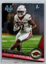Rashod Dubinion 17 2023 Bowman University Chrome Arkansas Razorbacks Card