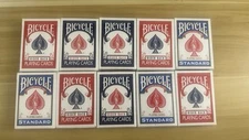 10 Decks - Bicycle Playing Cards Blue & Red, Very Lightly Used. Great Condition!