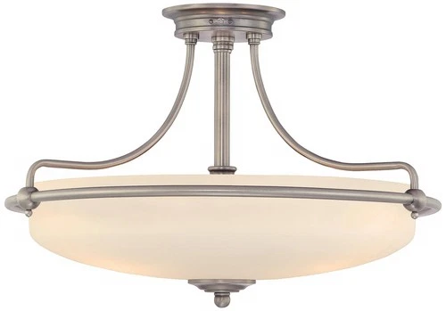 Griffin Collection Antique Nickel 21" Wide Ceiling Light - Picture 2 of 2