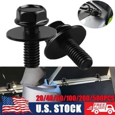 Car Body Bolts Screws Fastener Fender M6-1.0x16mm Long - 10mm Hex-17mm Washer