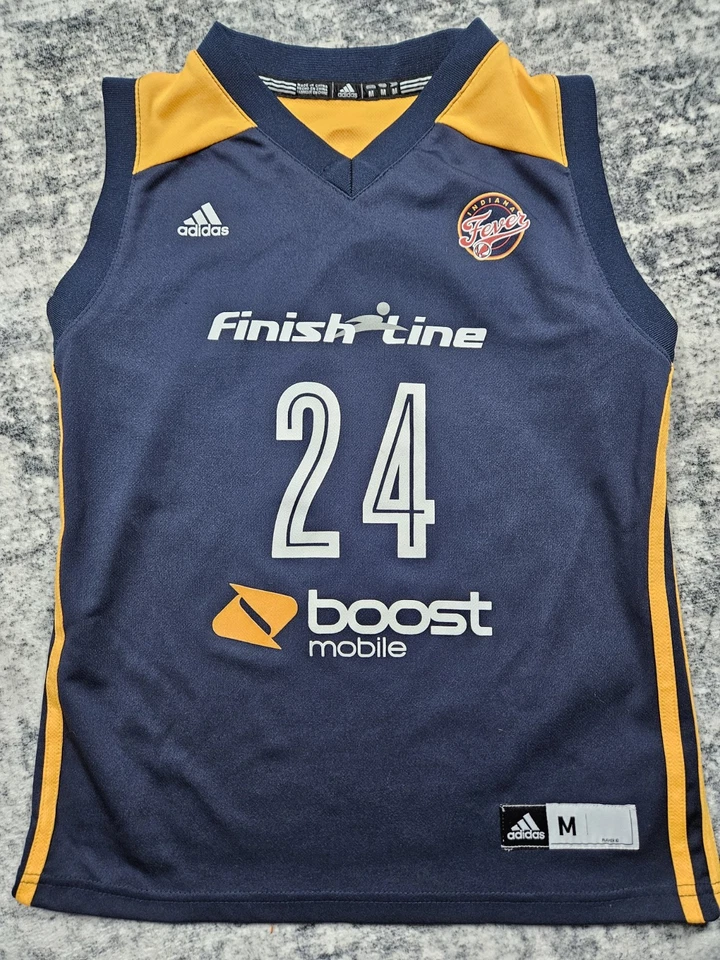 Camiseta Adidas 2015 Tamika Catchings Indiana Fever baloncesto juvenil talla mediana Foto 2 de 4