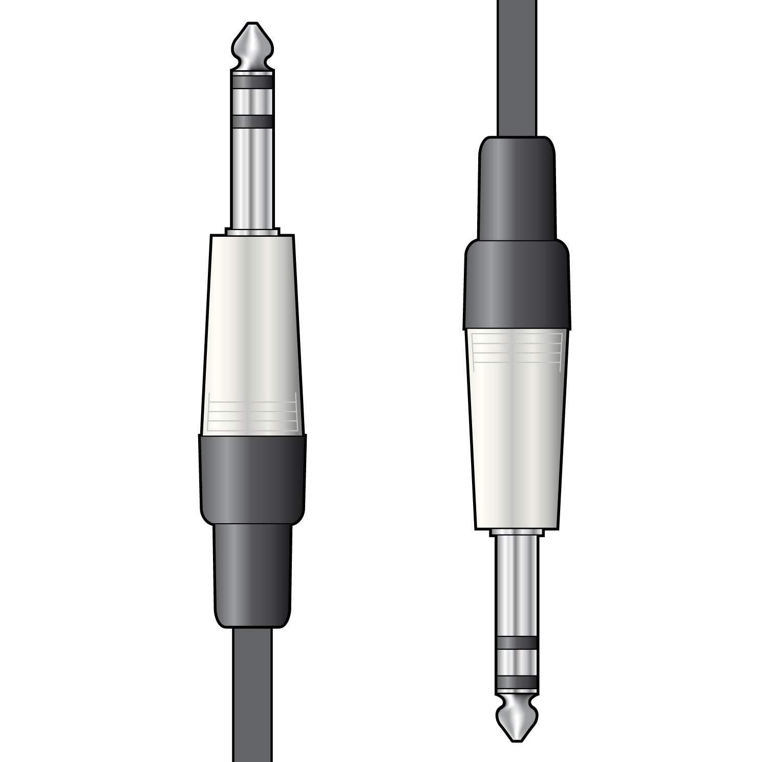 Citronic 6.35mm Stereo Jack to 6.35mm Stereo Jack Audio Cable/1.5m