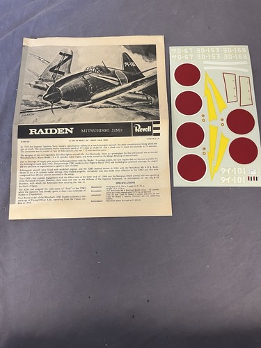 Kit Modelo H-288 Revell Raiden Mitsubishi J2M3 1/32 - Caja Abierta 100% Completo - Imagen 4 de 4