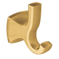 Moen YB5103BG Double Robe Hook Brass Wall-Mounted Voss Collection