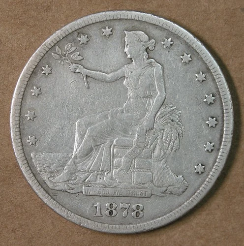 $1 1878-S Trade Dollar Silver F-VF Detail San Francisco Mint * AvenueCoin